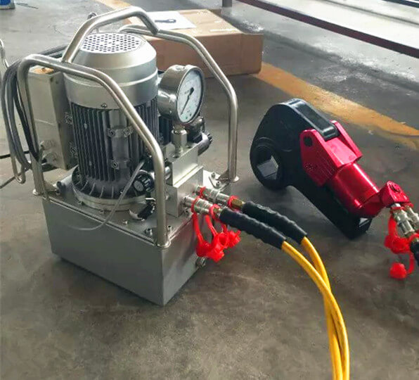 high torque hexagon cassette type electric hollow hydraulic torque wrench