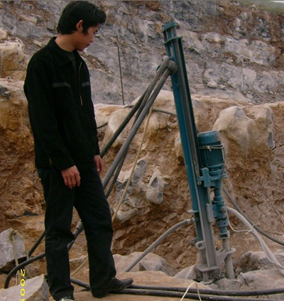 Drilling in the slope direction