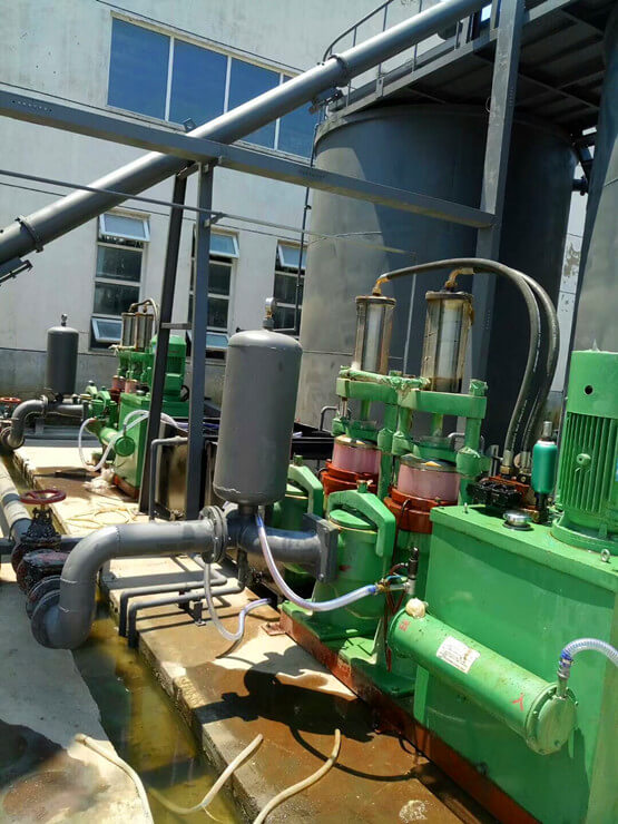 Hydraulic ceramic piston pump for marble wastewater