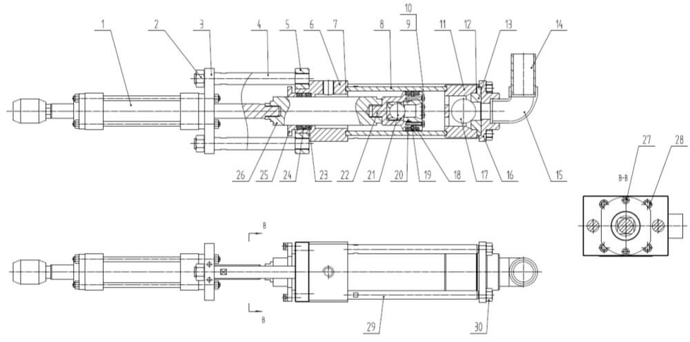 Compact structure grout pump