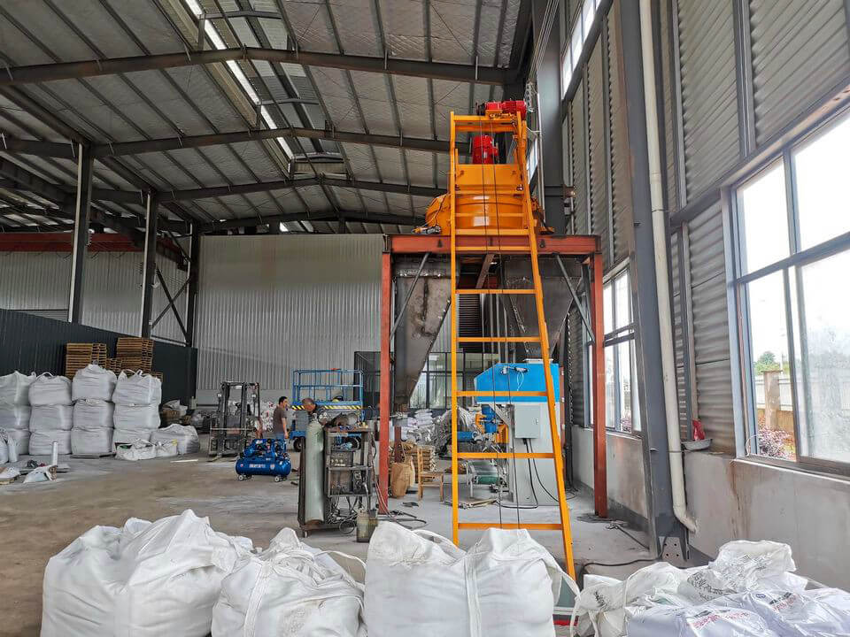 planetary concrete mixer for refractory mixing