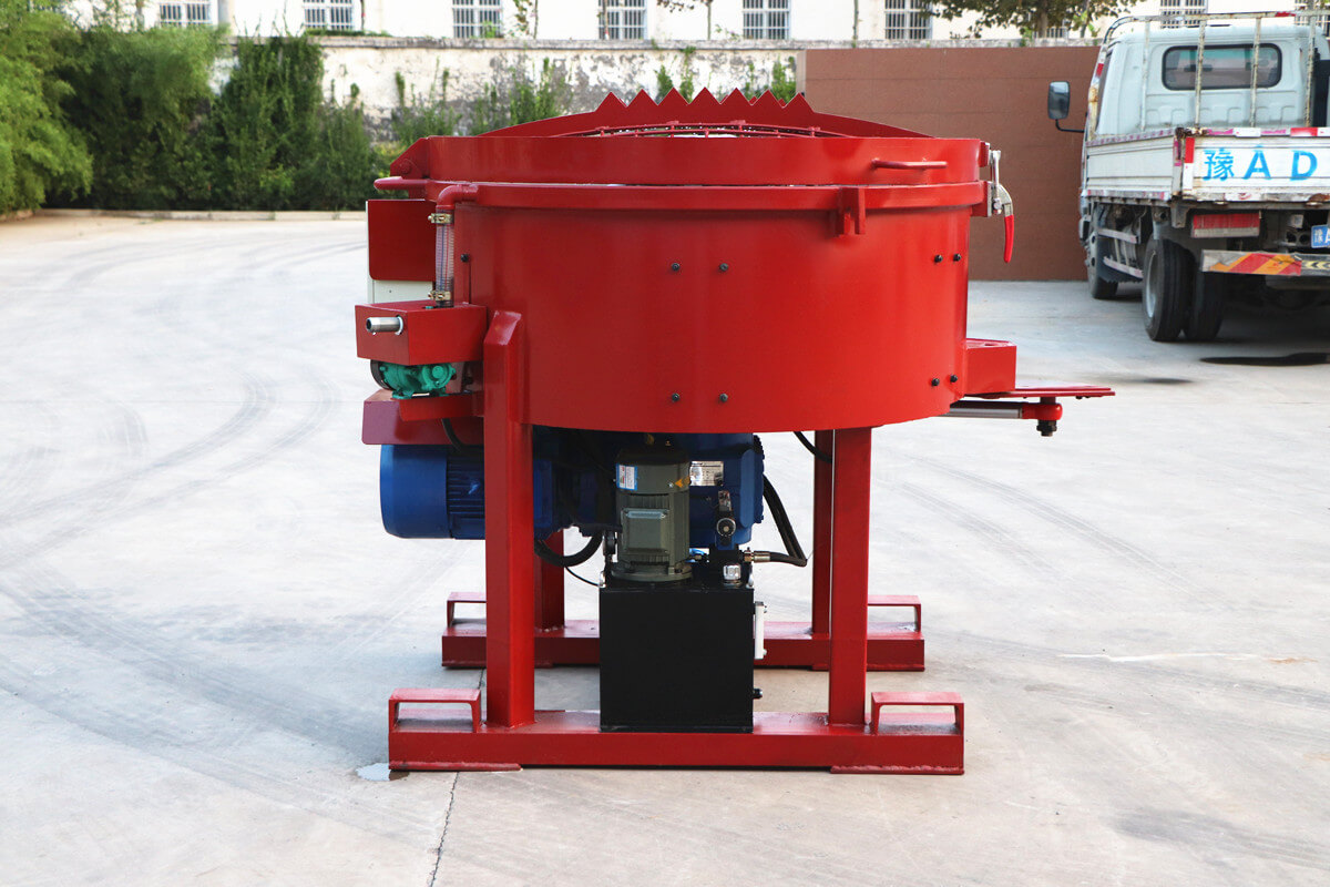 forced action mixer for refractory concrete