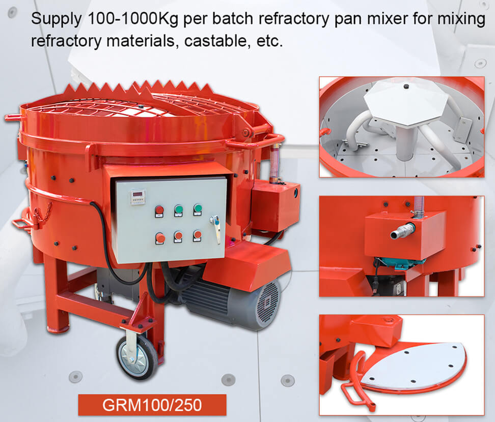 250kg castable refractory mixer