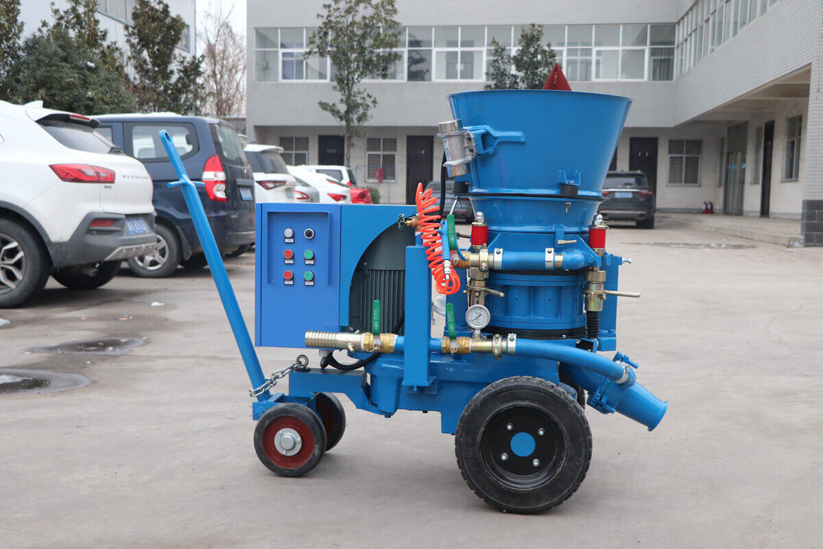 Refractory repair gunning machine