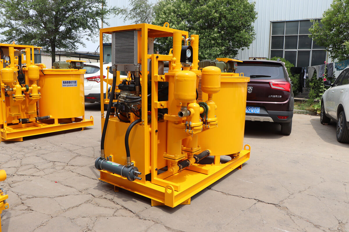 double plunger grout pump station