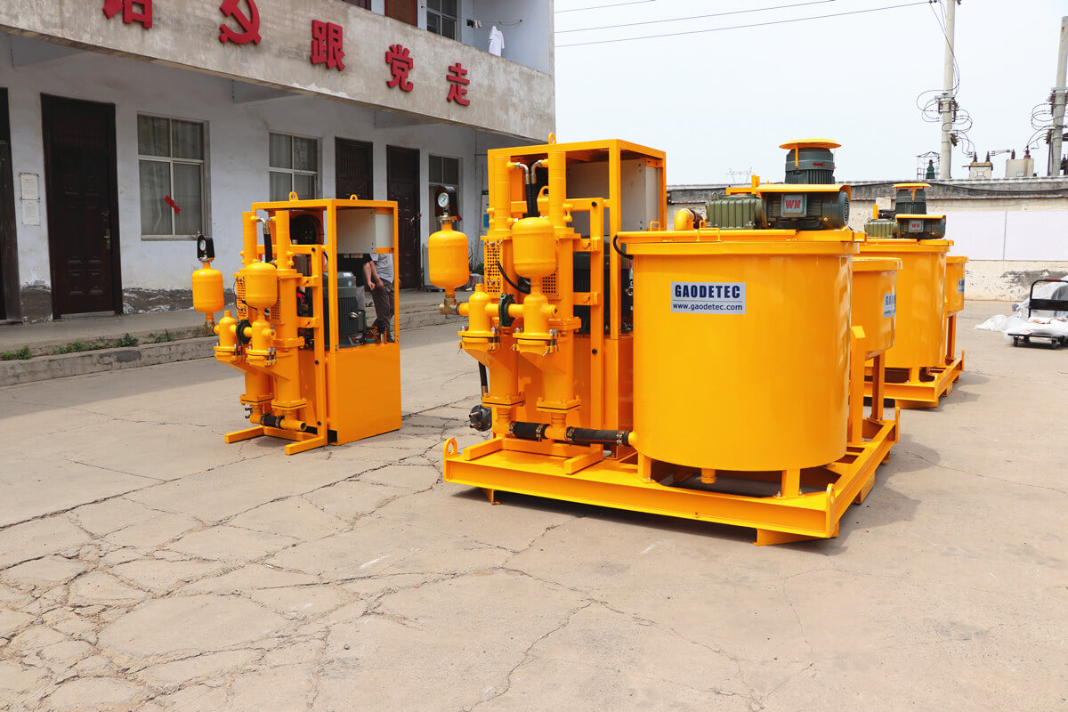 double plunger grout pump plant