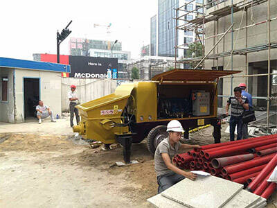 Concrete pumps continuous work under hot weather