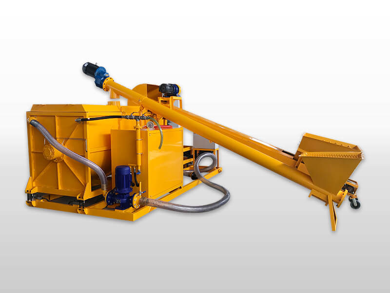 Foam concrete mixer with auto-weighing system