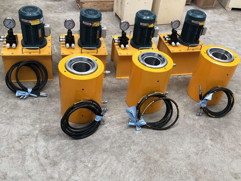 tension hydraulic jack with electric pump