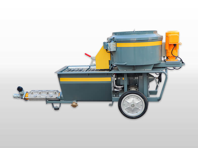 mortar plastering machine with mixer and screw pump